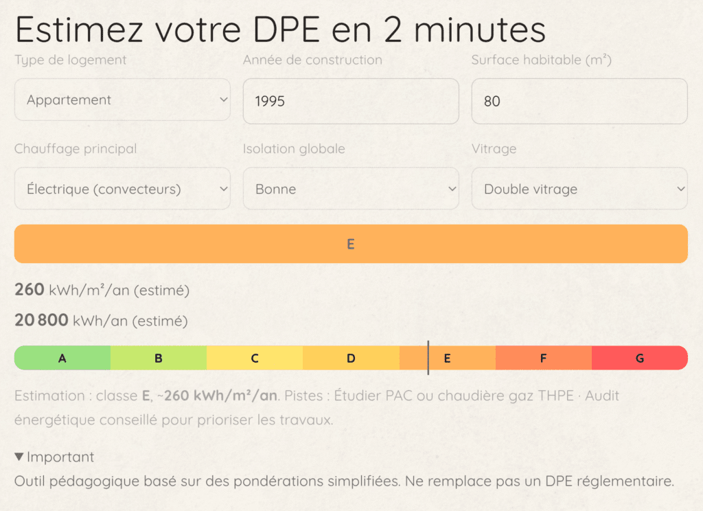 simulateur dpe en ligne gratuit